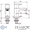 Ideal Standard Connect Air Concept Air Silver Storm Slim Pillar Tap Dimensions